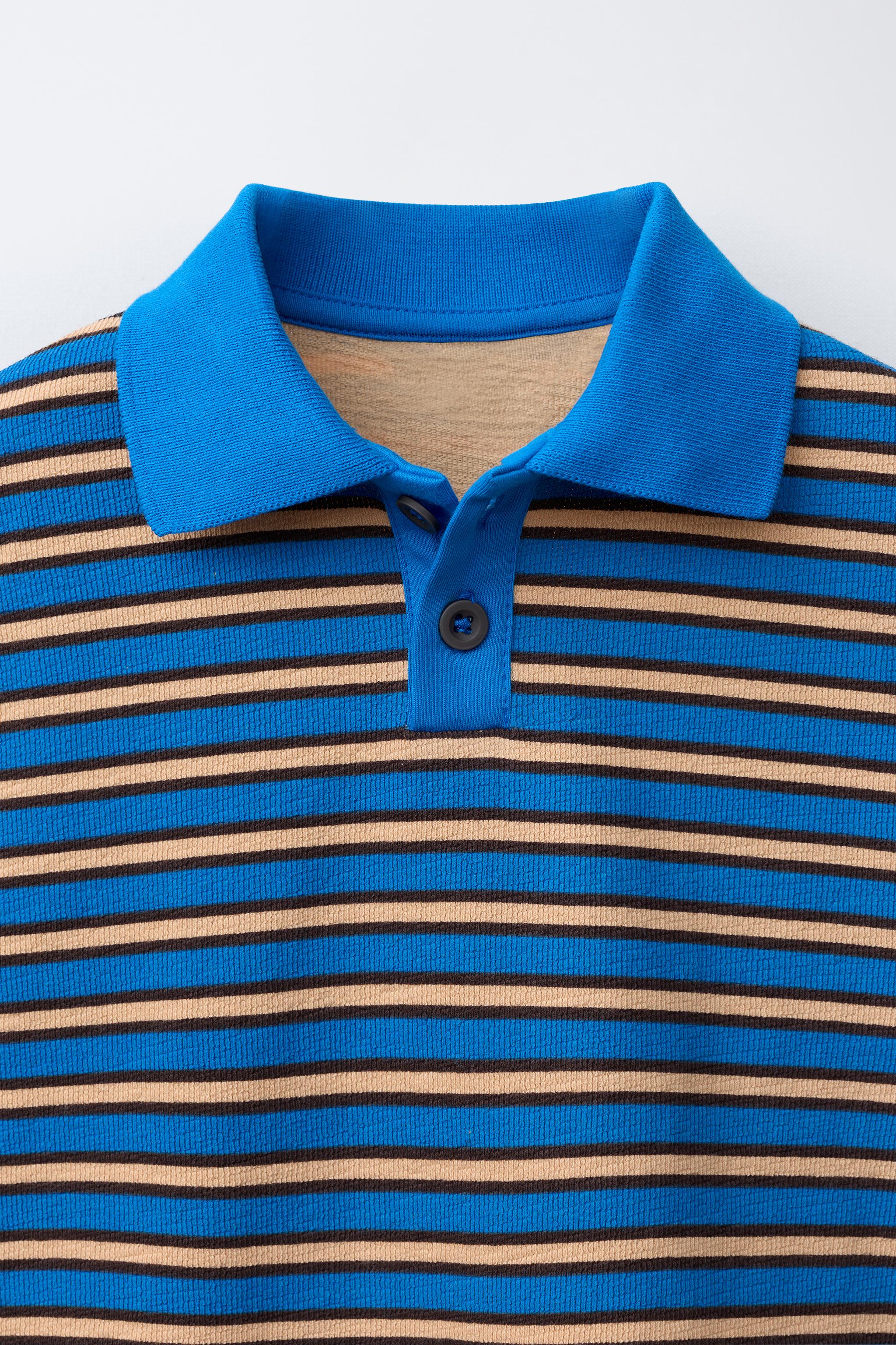 STRIPED TERRYCLOTH POLO SHIRT